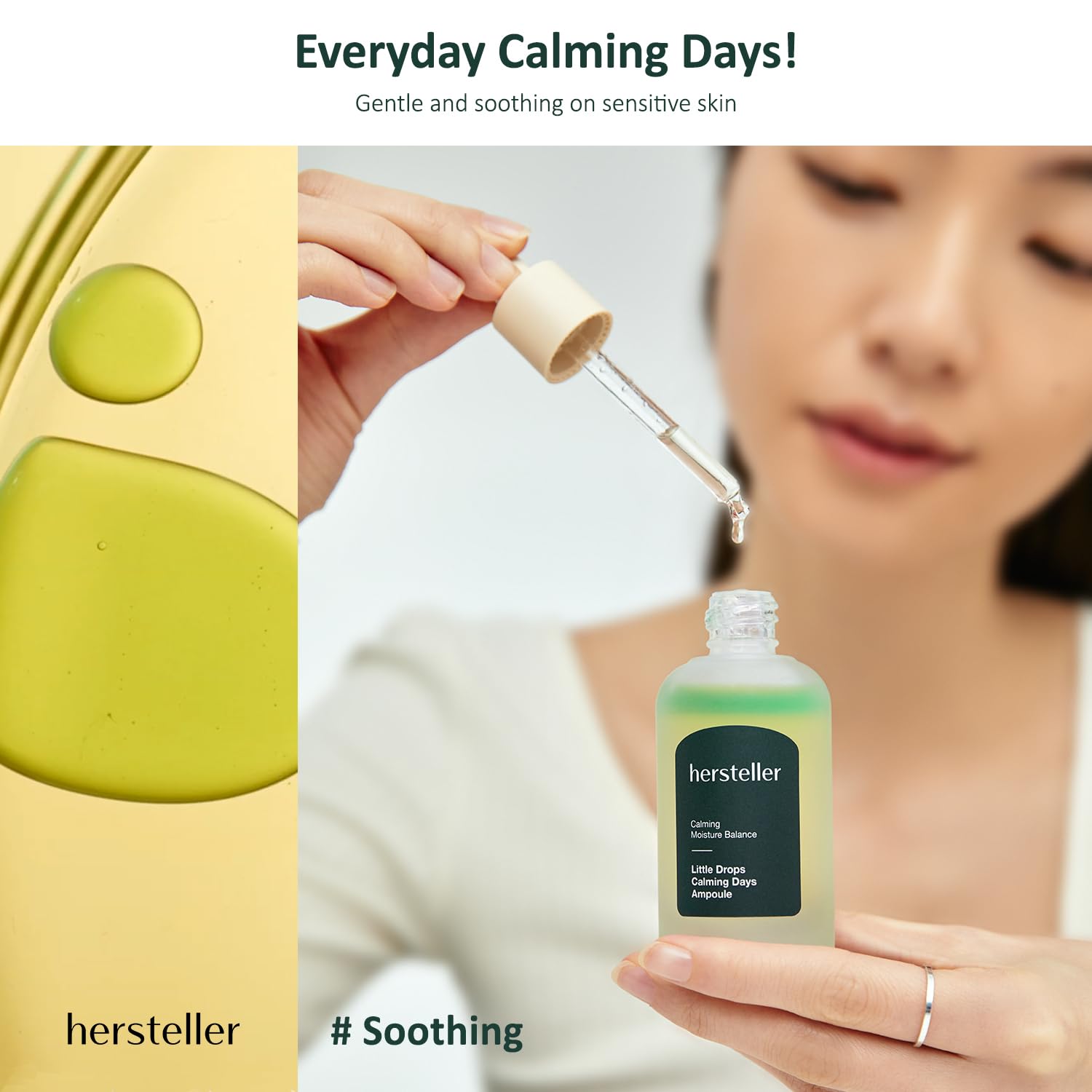 Hersteller Little Drops Calming Days Ampoule 45Ml, 1.5 Fl Oz Soothing For Sensitive Skin Calendula Flower Water Moisturizing Vegan Facial Skin Korean Skincare