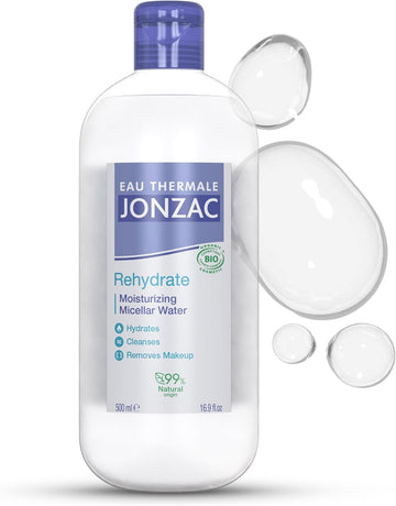 Eau Thermale Jonzac – Moisturizing Micellar Water - Rehydrate Dehydrated Skin, Even Sensitive - Organic Certified - 500 Ml Bottle