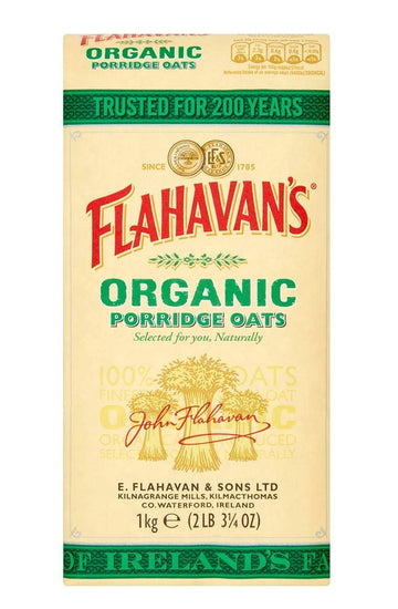 Flahavan'S Organic Porridge Oats | 100% Wholegrain Rolled Oats | Trusted For Over 200 Years | Product Of Ireland | 2.2 Lbs (1Kg)