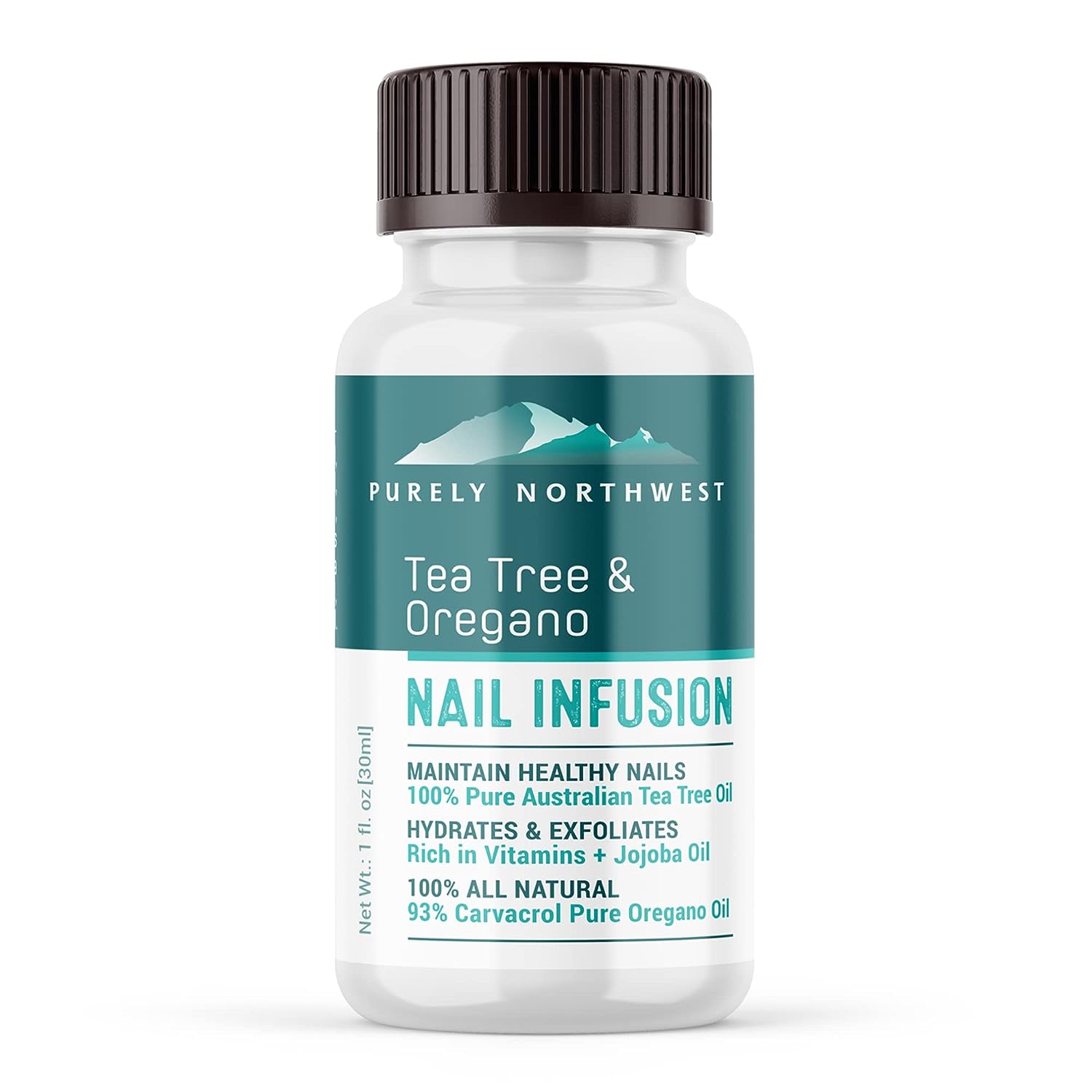 Extra Strength-100% All Natural Fungus Nail Solution For Toenail & Fingernails: Renew Thick, Broken & Discolored Nails Made By Purely Northwest -1Fl.Oz