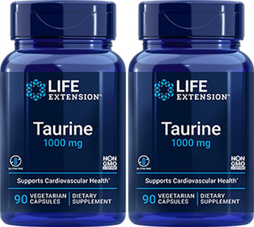 Taurine 1000 mg, 90 Vegetarian Capsules-Pack-2