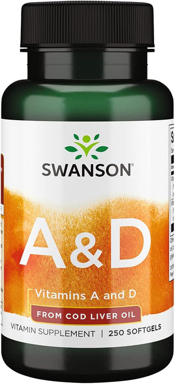 Swanson Vitamin A & D Skin Eye Immune System Health 250 Sgels