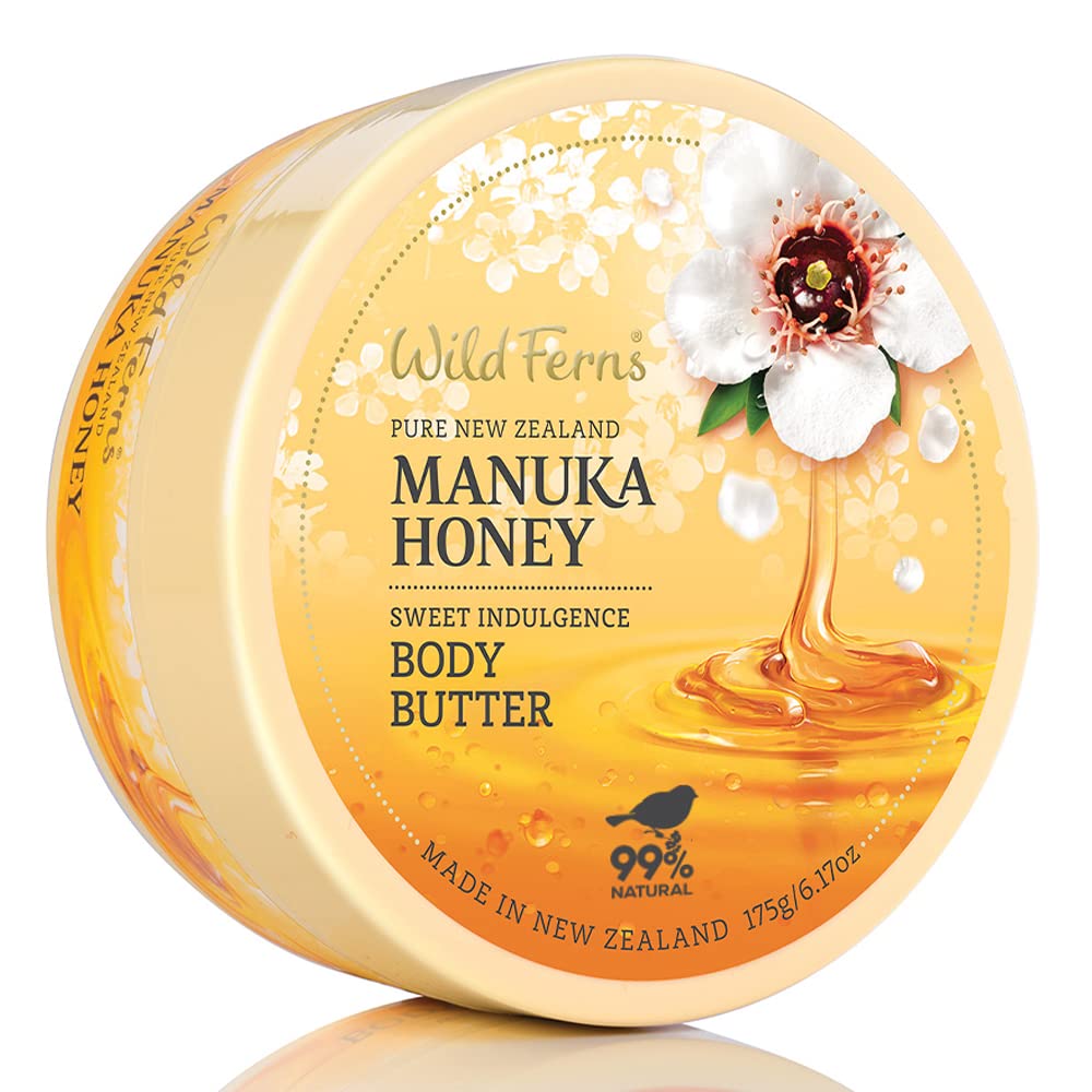 Wild Ferns Manuka Honey Sweet Indulgence Body Butter, 99% Natural, 175 Grams