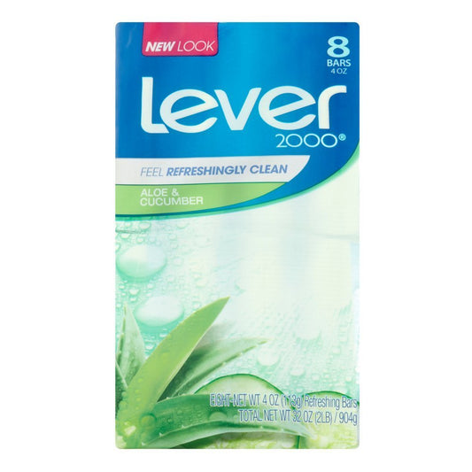 Lever 2000 Bar Soap, Aloe & Cucumber, 4 Oz Bars, 8 Ea : Beauty & Personal Care