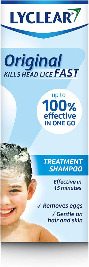 Lyclear Original Shampoo Head Lice Treatment + Head Lice Comb – Kills Head Lice And Washes Hair – Effective In Just 15 Minutes – 200 Ml Shampoo Format And Nit Comb