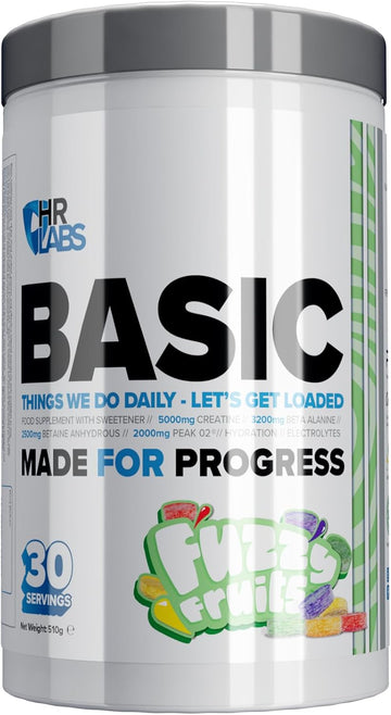 Hr Labs Basic, Things We Do Daily Creatine And Electrolytes Pre/Intra Workout, Beta Alanine & Betain Hydrous Hydration Formula, 510G & 30 Servings, Vegan (Boom Boom Berry)