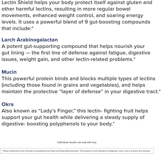 Gundry MD? Lectin Shield? Intestinal Health Support and Digestive Strength Supplement, 120 Count