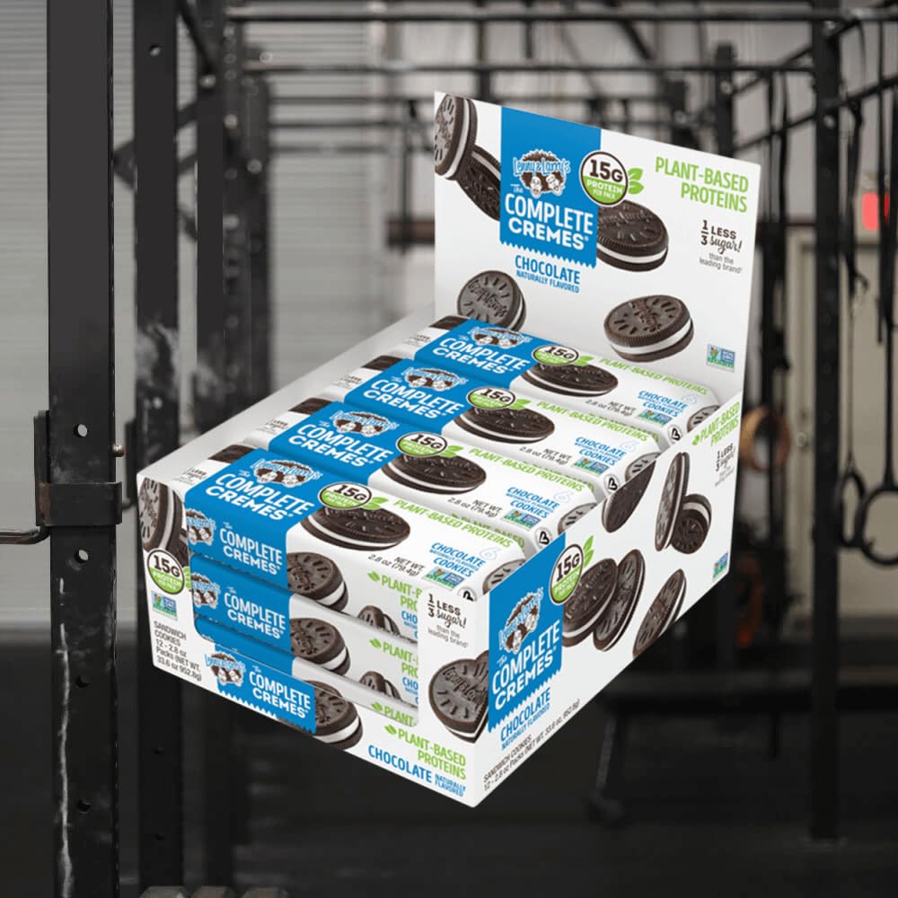 Lenny & Larry's The Complete Cremes®, Sandwich Cookies, Chocolate, Vegan, 5g Plant Protein, 6 Cookies Per Pack (Box of 12) : Grocery & Gourmet Food