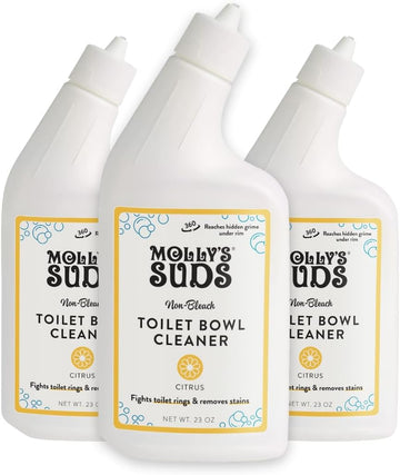 Molly'S Suds Natural Toilet Bowl Cleaner | Non-Bleach | Plant-Based Gel Formula | Freshens, Removes Stains, Deodorizes | Citrus Scented - 23 Fl Oz (Pack Of 3)