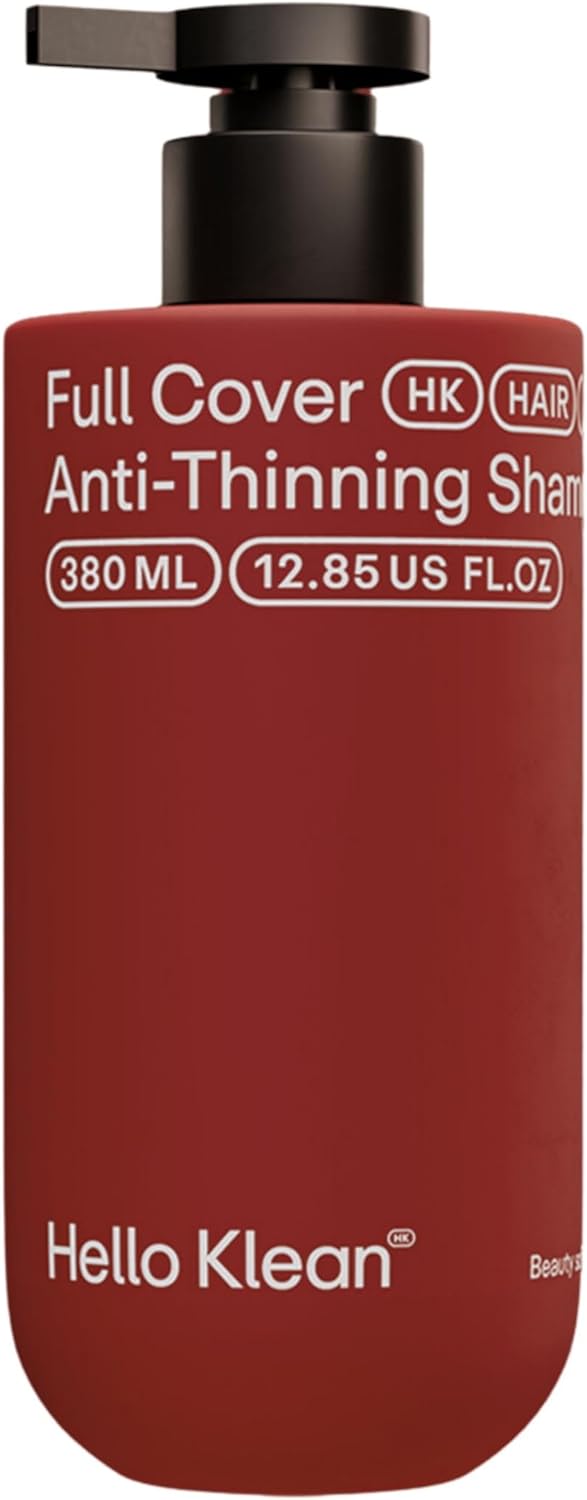 Hello Klean Full Cover Anti-Thinning Shampoo - Repair Damage Caused By Hard Water For Soft & Voluminous Hair - Cleanses Dirt, Oil, Mineral & Chlorine Residue - With Biotin For Stronger & Thicker Hair