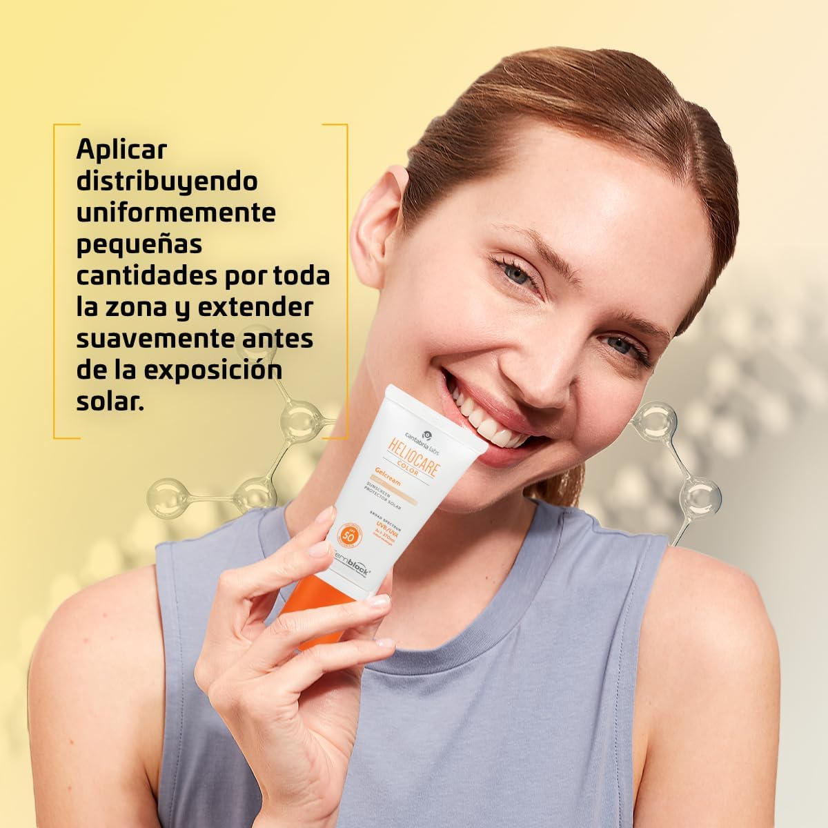 Heliocare Gelcream Colour Light Spf 50 50Ml / Sun Cream For Face/Daily Uva Uvb Anti-Ageing Sunscreen Protection/Suits All Skin Types/Natural-Looking Foundation Coverage