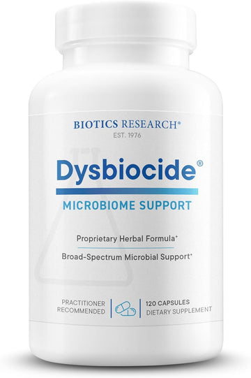 Biotics Research Dysbiocide Synergistic Botanical Blend Supports Normal Gut Health For Women & Men - Digestive Health Supplement - Supports Balanced Gut Microbiome - 120 Capsules