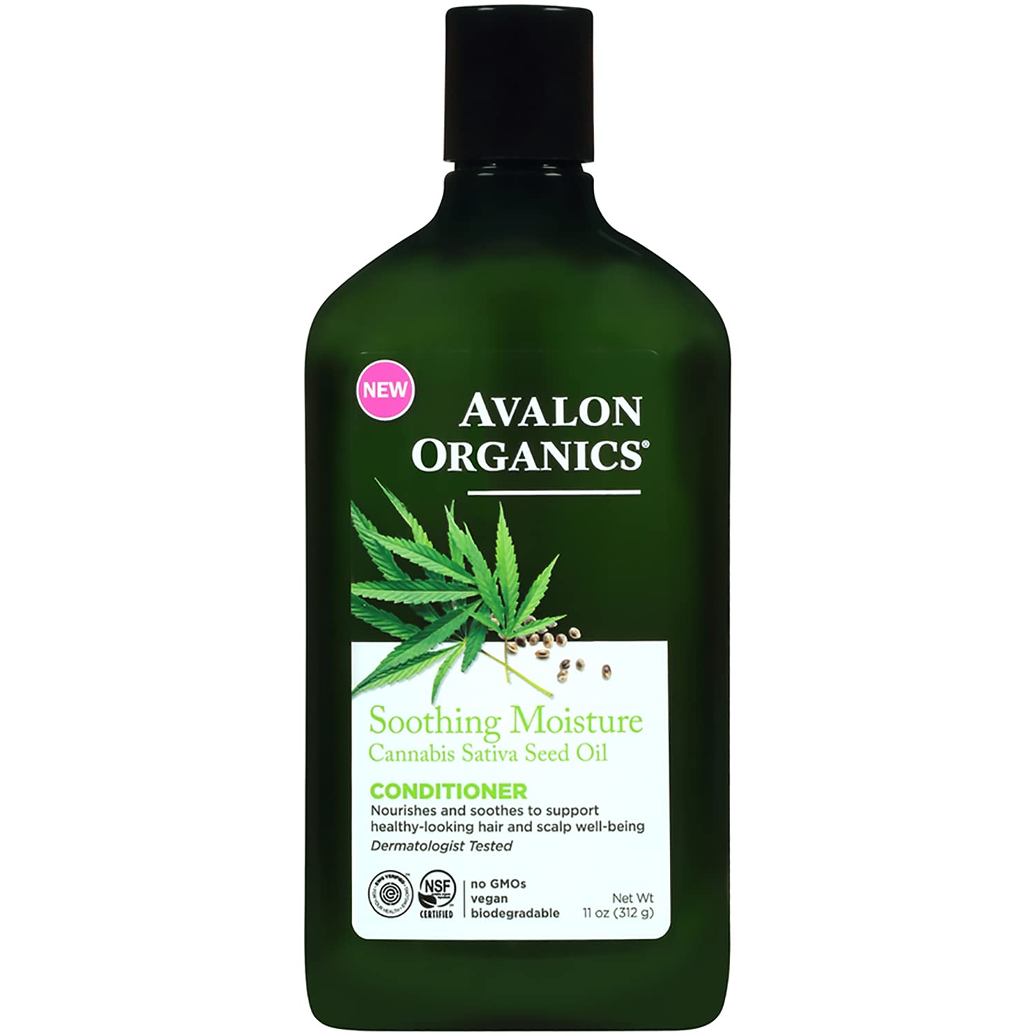 Avalon Organics Soothing Moisture Cannabis Sativa Seed Oil Conditioner, 11 Oz