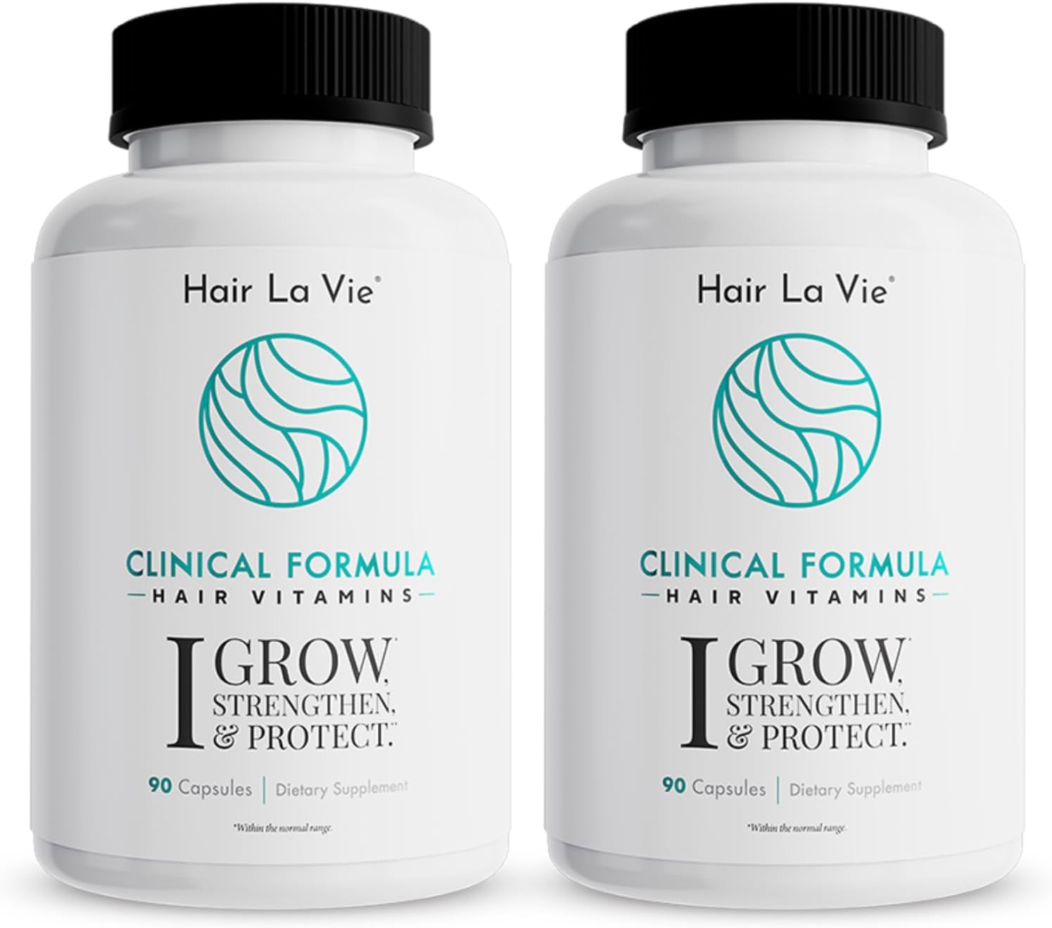 Hair La Vie Clinical Formula Hair Vitamins Capsule with Biotin and Saw Palmetto - Healthy Hair and Whole-Body Wellness (2-Pack)