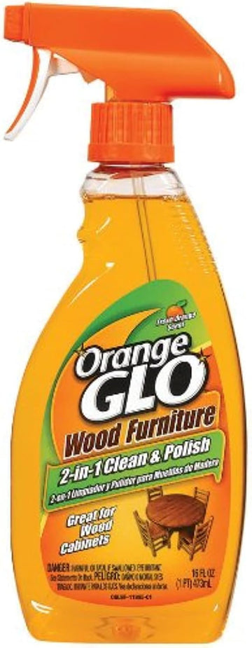 Orange Glo Wood Furniture 2-in-1 Clean and Polish Spray, 16 Ounce (Pack of 2) : Health & Household