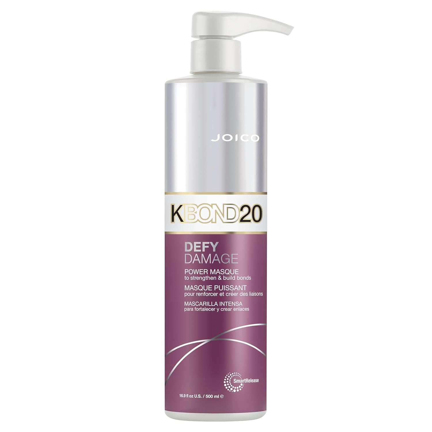Joico Defy Damage Kbond20 Power Masque | For Stronger, Hydrated Hair | Color-Safe | Rebuild & Protect Bonds | Paraben-Free | Animal-Test Free Formula | 16.9 Fl Oz