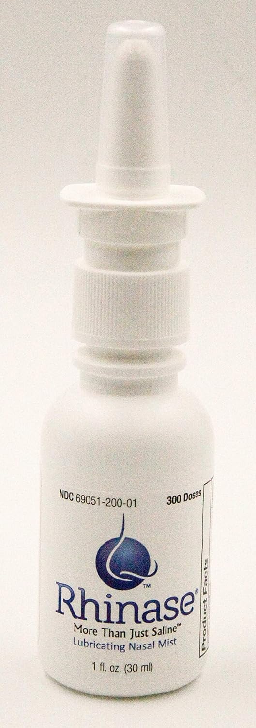 Rhinase Nasal Mist Duo Pack (2X1 Oz) - Aloe & Fragrance-Free Saline Solution For Dry Nose, Allergy Relief, And Nosebleed Prevention : Health & Household