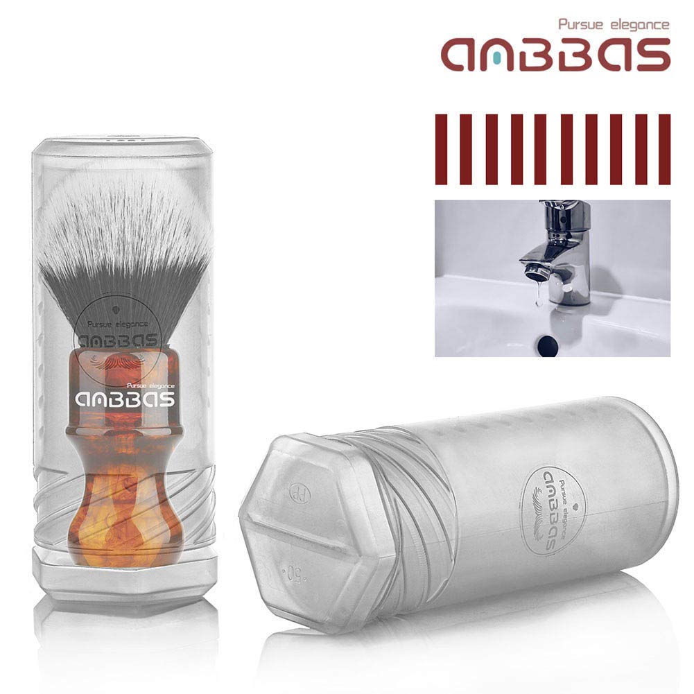 Anbbas Synthetic Badger Shaving Brush With Resin Handle,Nylon Bristles Hair Lathering Foam Brush For Men Travel Professional Wet Shaving(Amber,24 Mm Knot) : Beauty & Personal Care