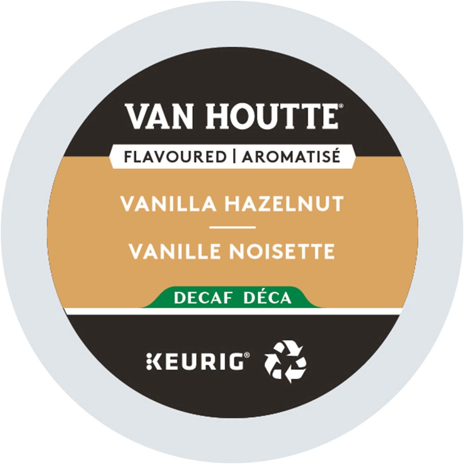 Van Houtte, Vanilla Hazelnut Decaf, Single-Serve Keurig K-Cup Pods, Light Roast Coffee, 48 Count (2 Boxes Of 24 Pods)