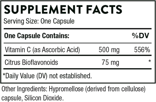 Thorne Essential Vitamins Bundle: Vitamin C & D-5000 Complex - Immune, Bone Health, And Energy Support - 60 To 90 Servings