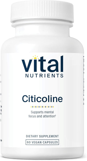 Vital Nutrients - Citicoline - Mental Focus And Attention - 60 Vegetarian Capsules Per Bottle - 250 Mg