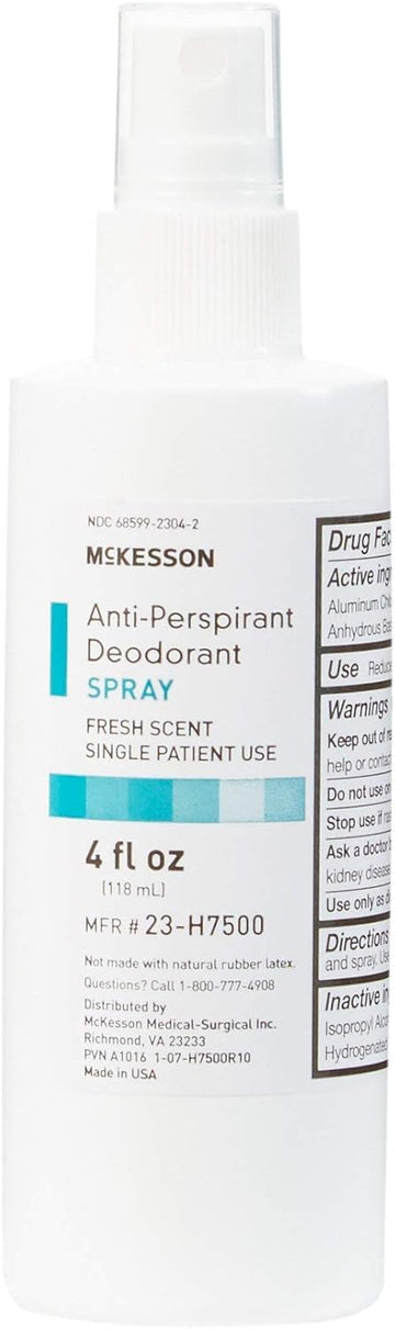 Mckesson Anti-Perspirant Deodorant Spray, Fresh Scent, 4 Oz, 48 Count