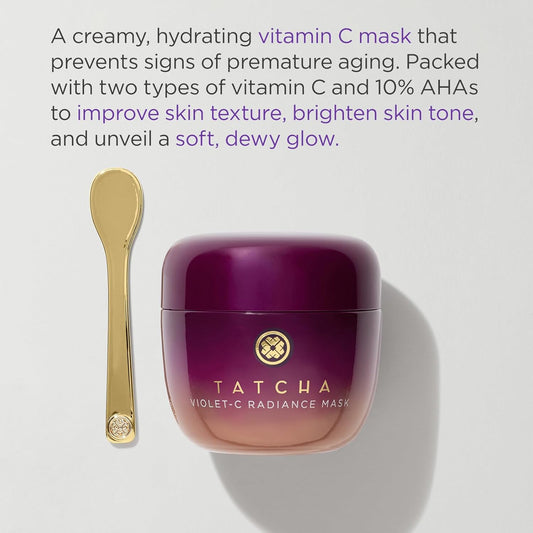 Tatcha The Violet-C Radiance Mask: Creamy Firming Mask With Vitamin C For Soft, Glowing Skin (50 Ml / 1.7 Oz)