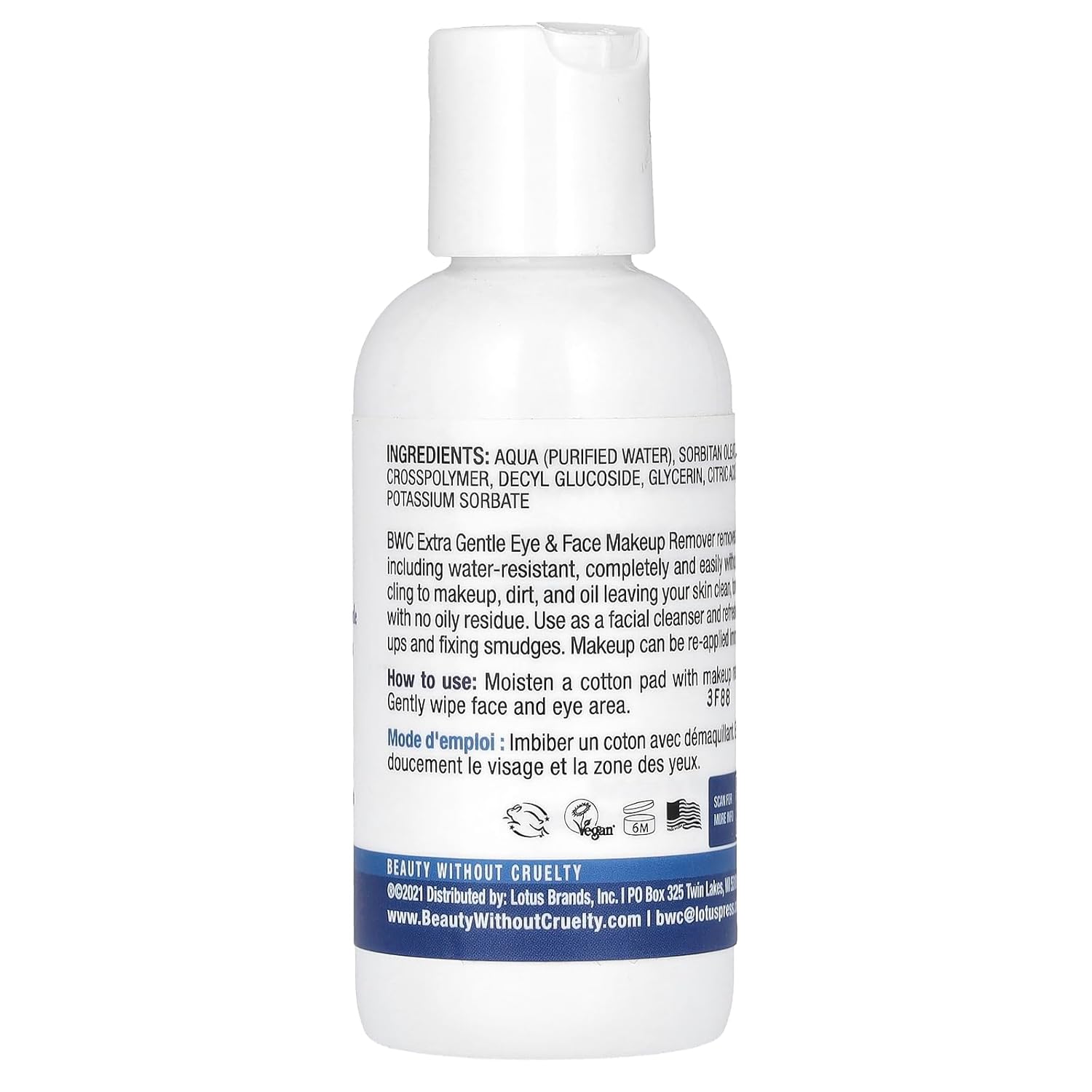 Beauty Without Cruelty - Extra Gentle Eye Make-Up Remover 4 Oz
