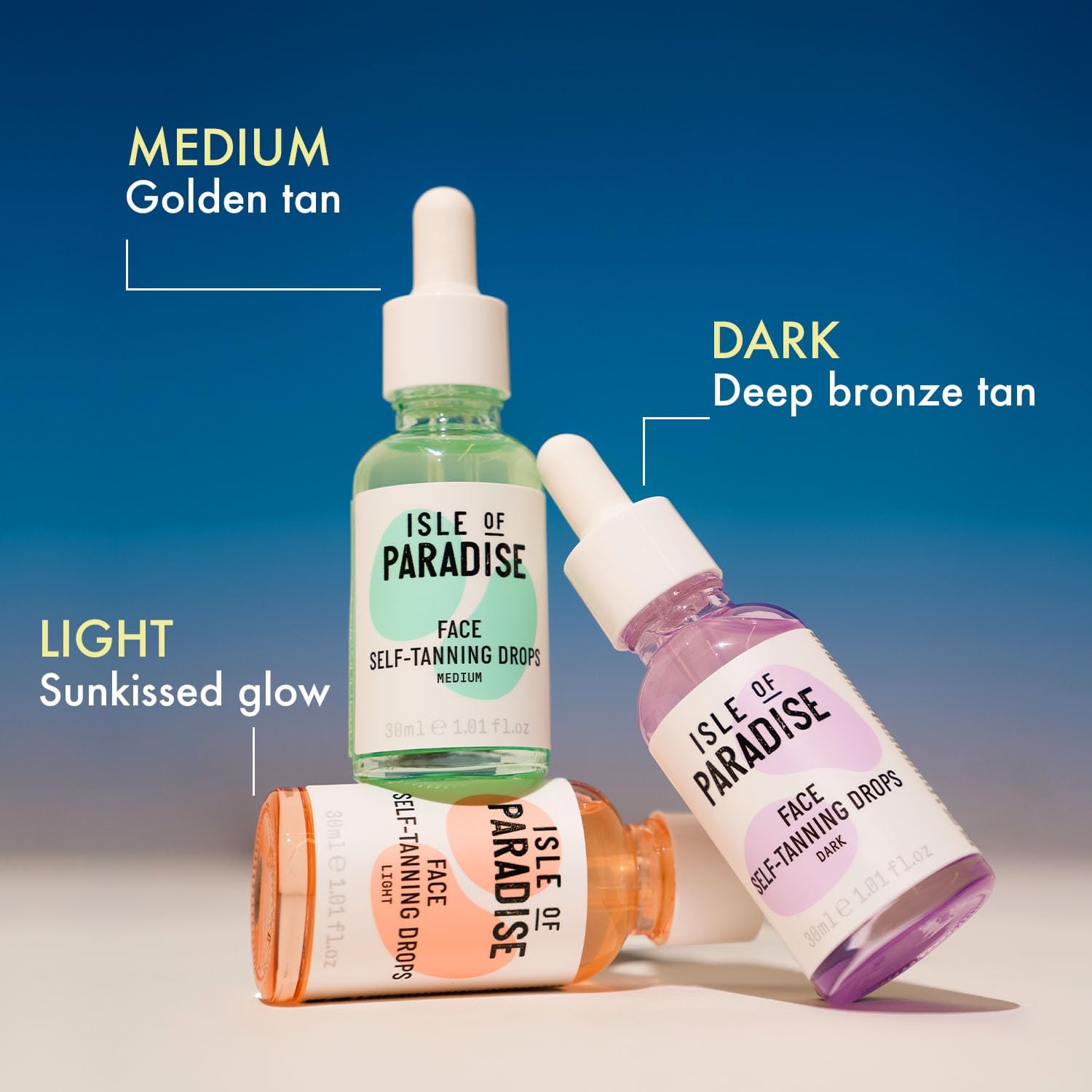 Isle of Paradise Self Tanning Face Drops Light (10 ml) Add Self Tanning Drops to Skin Care Natural Ingredients & Vegan : Amazon.co.uk: Beauty
