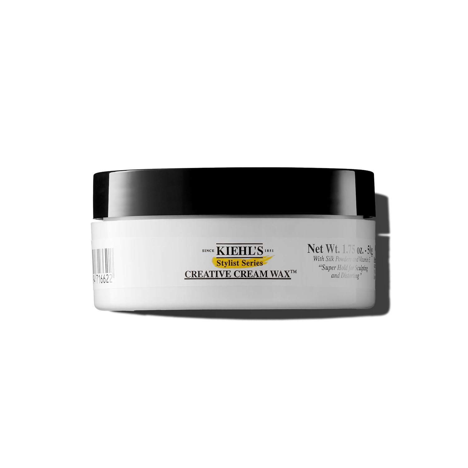 Kiehl'S Stylist Series Creative Cream Wax, Non-Greasy Hair Wax For Medium To Coarse Hair, Shape & Sculpt With Superior Hold, With Silk Powders To Absorb Oil And Vitamin E To Soften Hair - 1.75 Oz