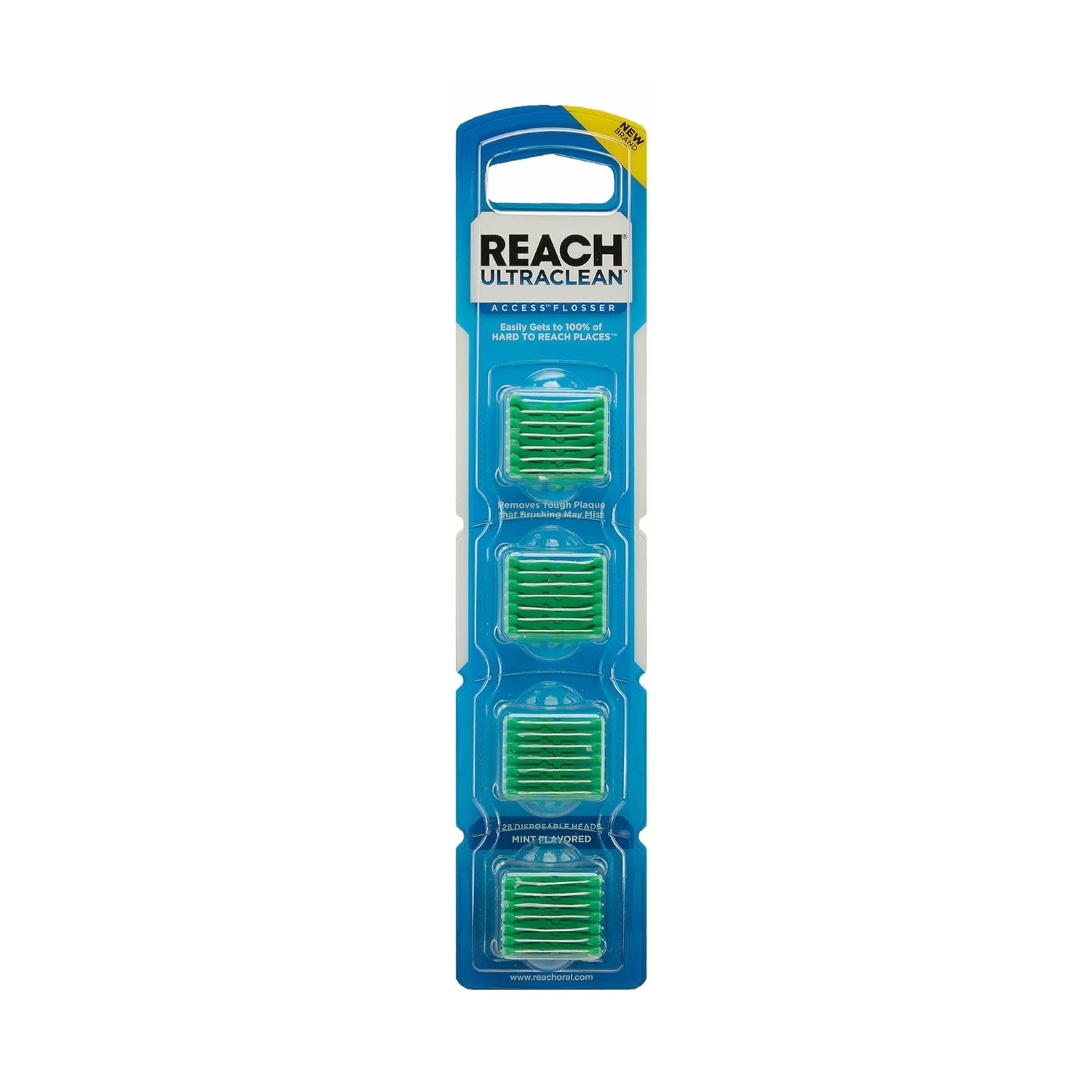 REACH® Listerine Ultraclean Access Flosser Refill Heads | Dental Flossers | Refillable Flosser | Effective Plaque Removal | Mint Flavored | 28 ct, 1 Pack