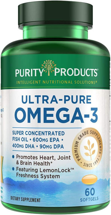 Purity Products - Ultra Pure Omega 3,60 softgels, Blue