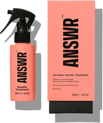 Answr At-Home Keratin Treatment Kit - Vegan Shampoo & Conditioner Set Frizz-Free Hair For 3 Months - Salon Quality Smoothing Hair Treatment Growth And Thinning Hair, 89% Natural - 3X100Ml
