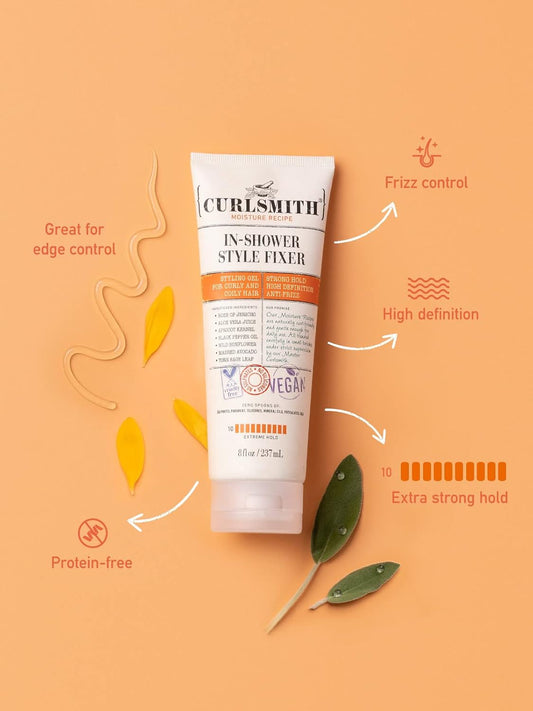 Curlsmith - In-Shower Style Fixer - Vegan Extreme Hold Styling Gel For Dry, Wavy, Curly Or Coily Hair (237Ml)