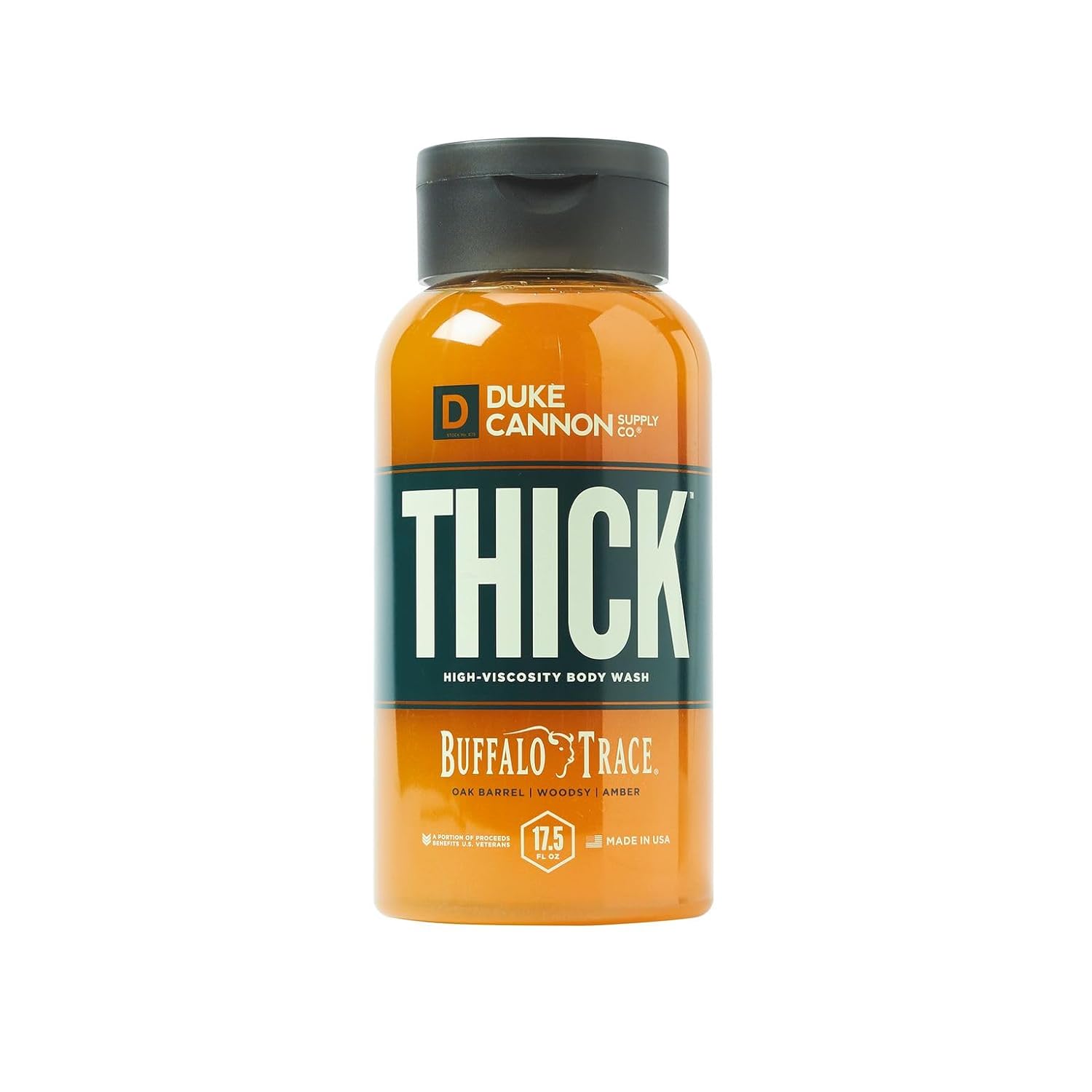 Duke Cannon Thick High Viscosity Body Wash - Buck Moon | 17.5 Oz | Vetiver & Oak Moss Scent | Mineral Enriched | Sulfate-Free | 3X Thicker Formula