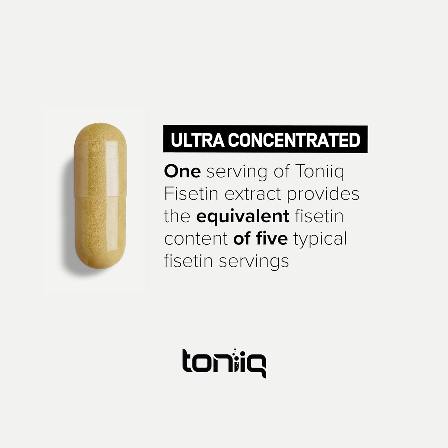 Toniiq Ultra High Purity Fisetin 500mg - 98%+ Higly Purified & Bioavailable Fisetin Supplement with MCT Oil for Absorption - Third-Party Tested Senolytic Supplements for Aging Support - 60 Capsules : Health & Household