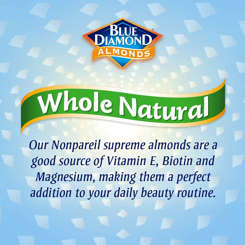 Blue Diamond Almonds, Raw Whole Natural, 4 Ounce (Pack Of 12)