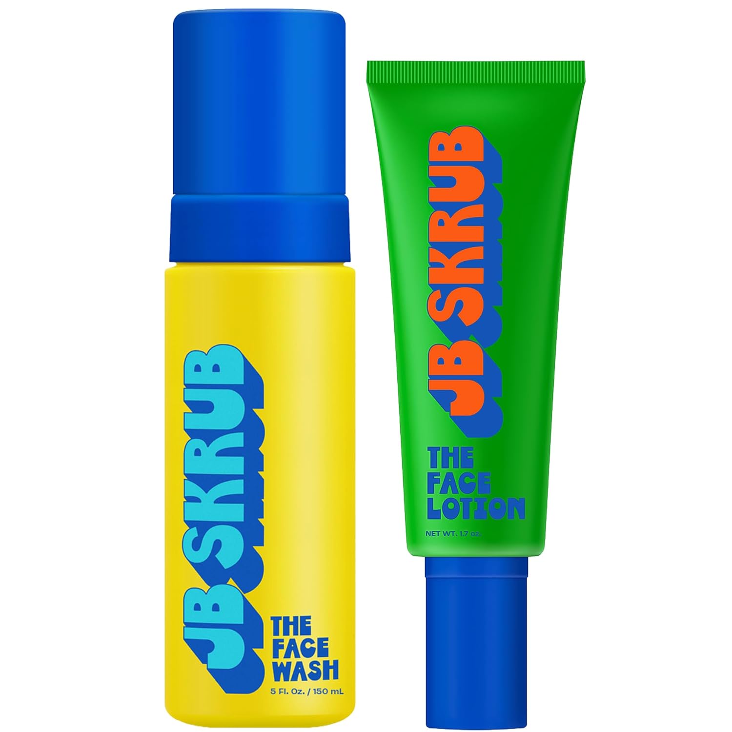 Face Lotion And Foaming Face Wash For Sensitive Skin - Am + Pm Skincare Duo - Ph Balanced, Blue Light Defense - Kid And Teen Radiance
