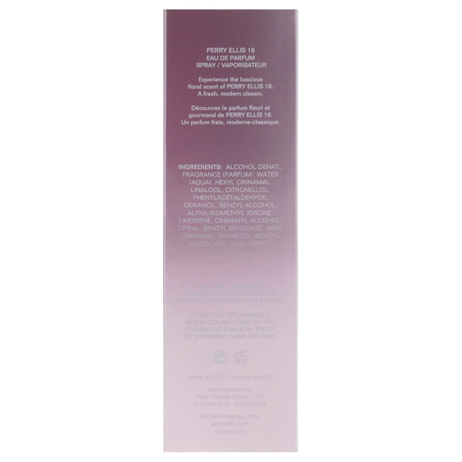 Perry Ellis 18 By Perry Ellis, 3.40-Ounce : Eau De Parfums : Beauty & Personal Care