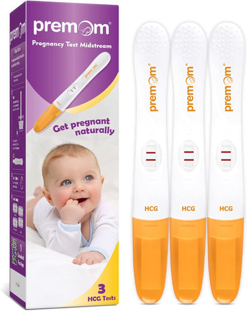 Premom Pregnancy Test Midstream: Early HCG Detection Sticks - 3 Pack Pregnant Test Kit