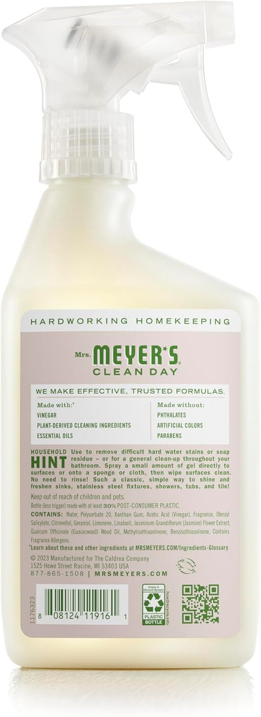 Mrs. Meyer'S Clean Day Vinegar Gel Cleaning Spray, Bathroom Use, No-Rinse Formula, Plant-Derived Cleaning Ingredients, Apple Blossom, 16 Fl Oz, Pack Of 1