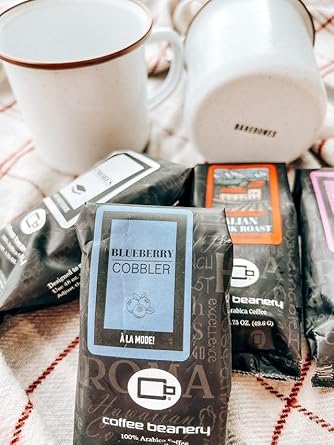 Coffee Beanery Blueberry Cobbler Flavored Coffee - 1.75Oz Try-Me-Ground Coffee Sampler | Light Roast