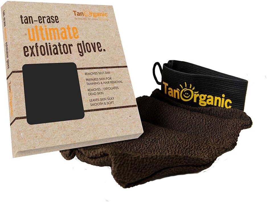 Tanorganic Body Exfoliating Glove Tan Erase Mitt For Self Tan Fake Tan Dead Skin Removal