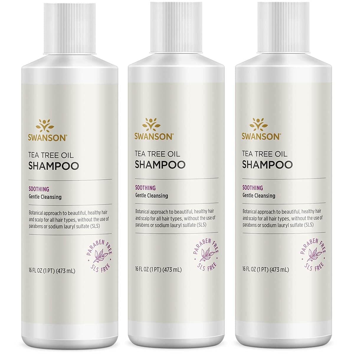 Swanson Tea Tree Oil Shampoo 16 Fl Ounce (1 Pt) (473 Ml) Liquid (3 Pack)