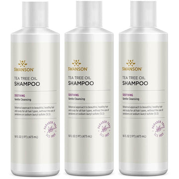 Swanson Tea Tree Oil Shampoo 16 Fl Ounce (1 Pt) (473 Ml) Liquid (3 Pack)