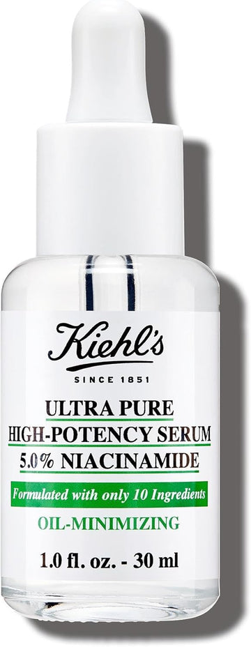 Kiehl'S Ultra Pure High-Potency 5.0% Niacinamide Serum, Concentrated Face Serum For Oily Skin, Reduces Excess Oil And Shine, 30Ml