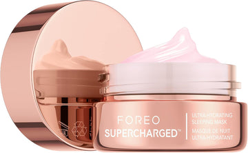 Foreo Supercharged Overnight Mask - Night Cream - Face Moisturiser - Rejuvenating Face Care - Overnight Face Cream - Hyaluronic Acid & Vitamin E - Vegan - Cruelty & Gluten-Free - Eco-Friendly - 75Ml