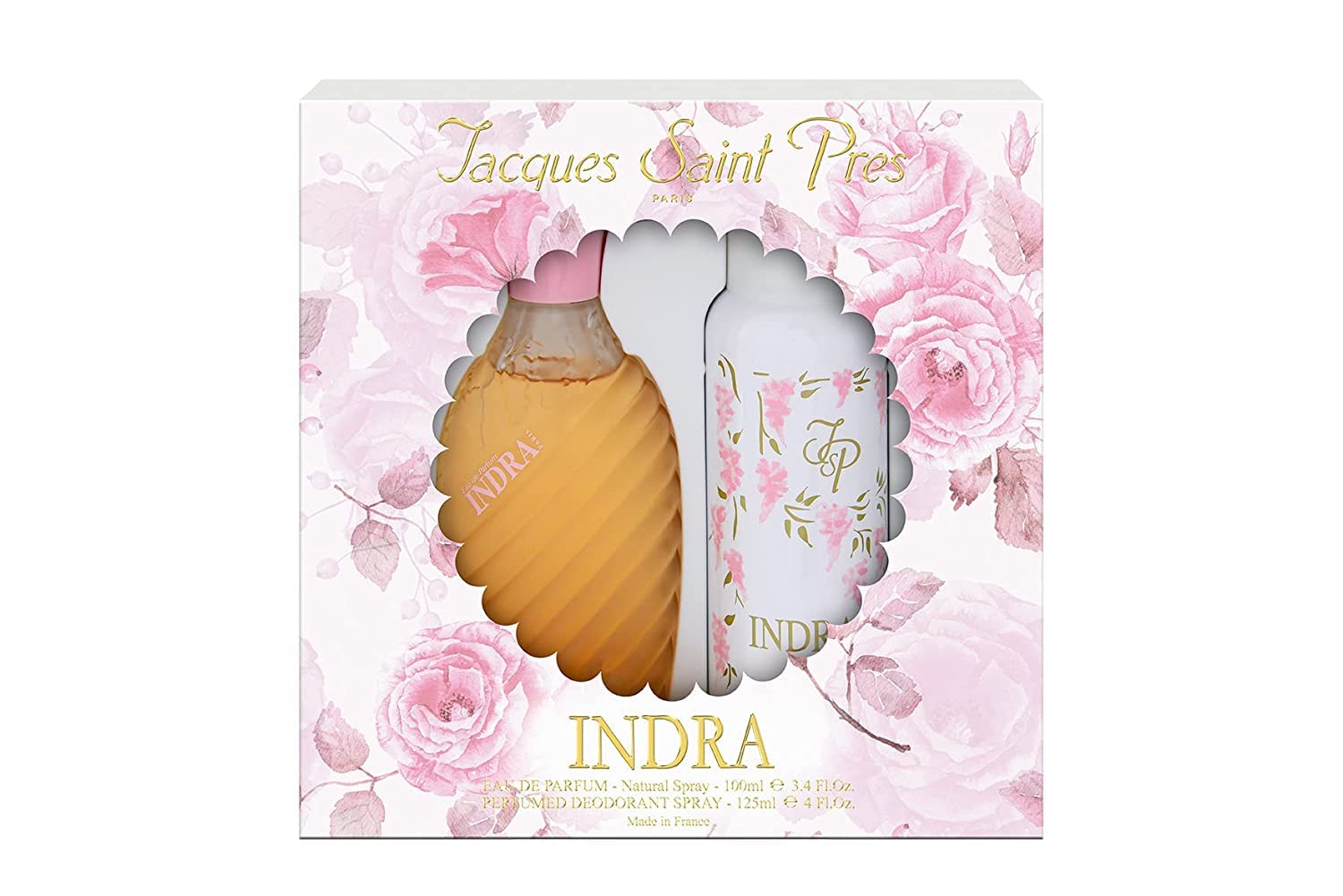 Indra For Women Eau De Parfum Spray 3.4-Ounces Plus Indra Deodorant Spray 4 Oz