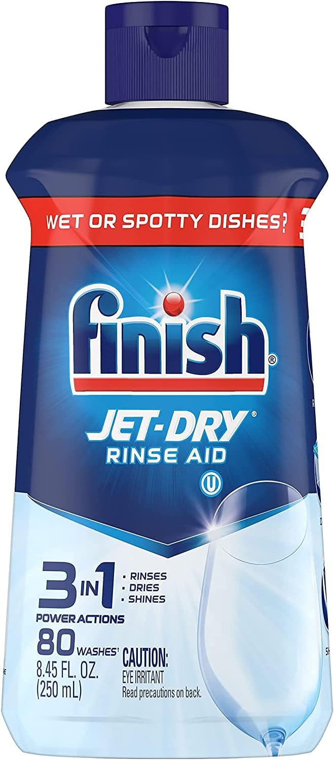 Finish Jet Dry Dishwasher Rinse Aid, 8.45 Ounce (Pack of 5) : Health & Household