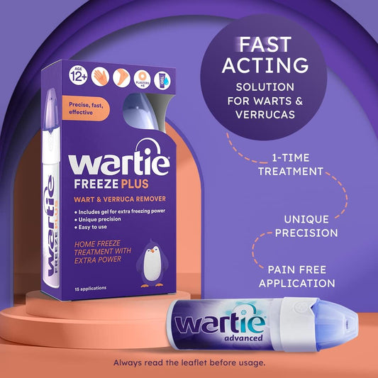 Wartie Advanced Wart & Verruca Remover, Extra Strength Gel Removes Stubborn Warts & Verrucas Fast – White , 50 Ml (Pack Of 1)